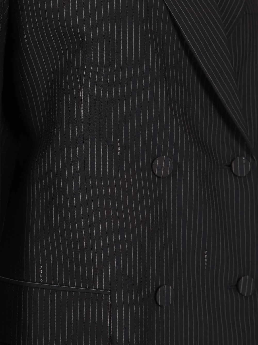 Pinstriped Wool Blazer Jackets Blue sold by Wanan Luxury product image thumbnail 5