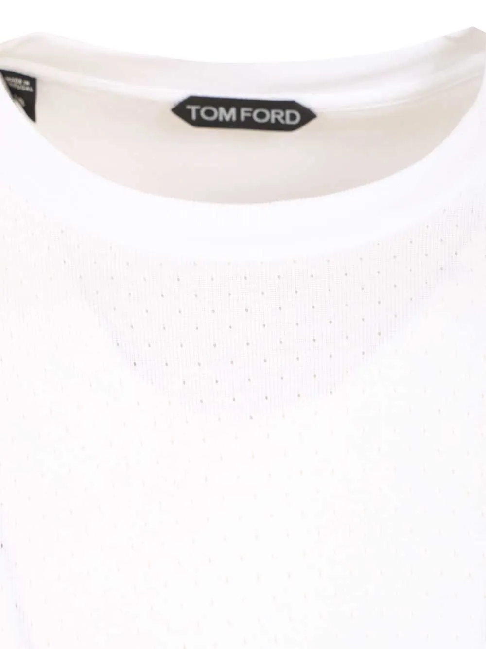 Perforated Ribbed T-Shirt White sold by Wanan Luxury product image thumbnail 3