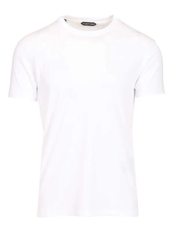 Perforated Ribbed T-Shirt White made by Wanan Luxury
