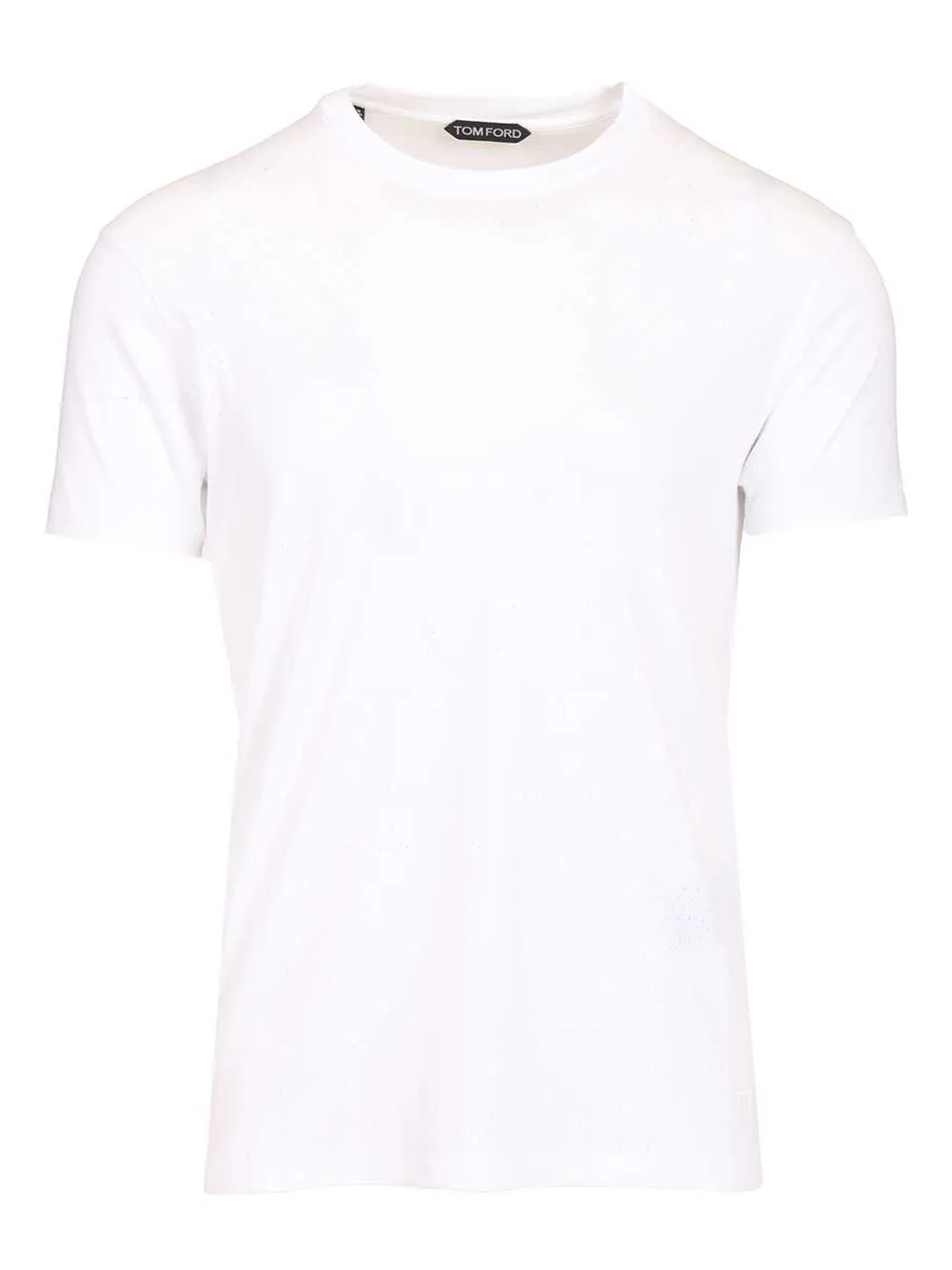 Perforated Ribbed T-Shirt White sold by Wanan Luxury