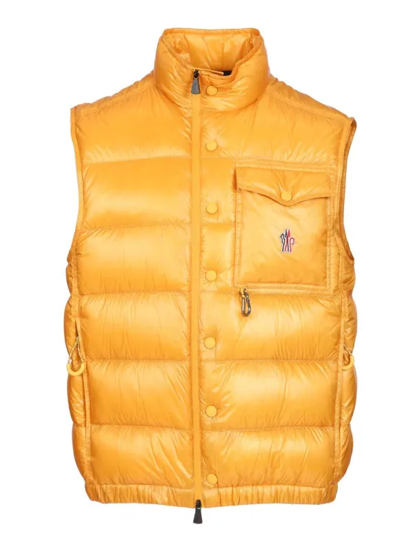 Uychi Packable Down Vest Jackets Yellow made by Moncler
