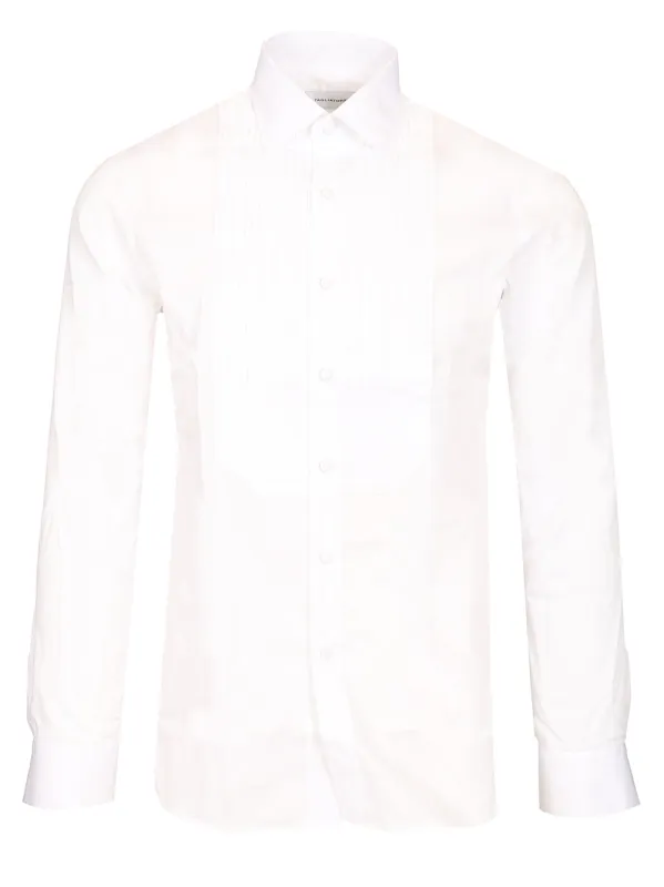 Pleated Formal Shirt Shirts White sold by Wanan Luxury