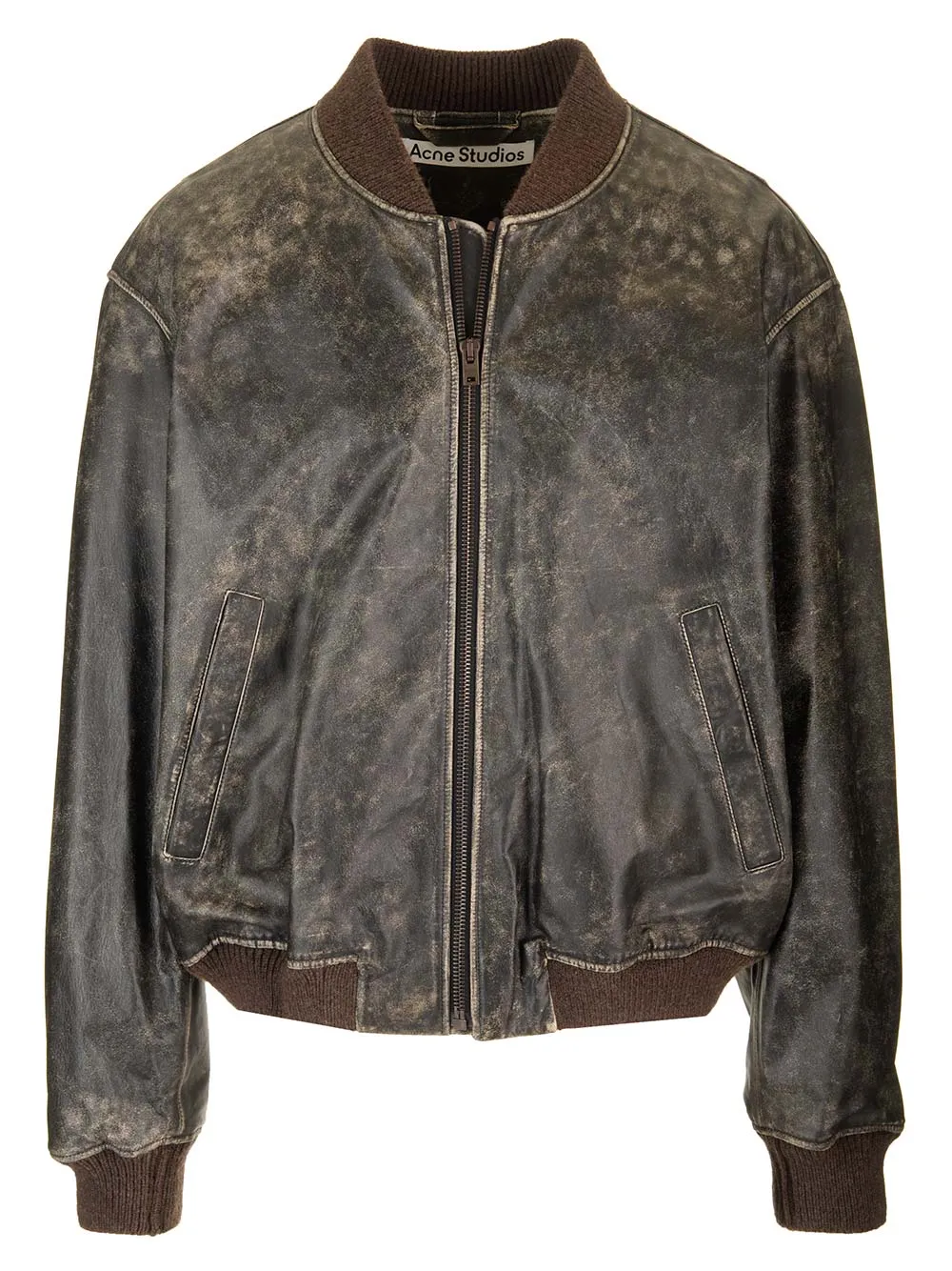 Leather Bomber Jacket Jackets Black sold by Wanan Luxury