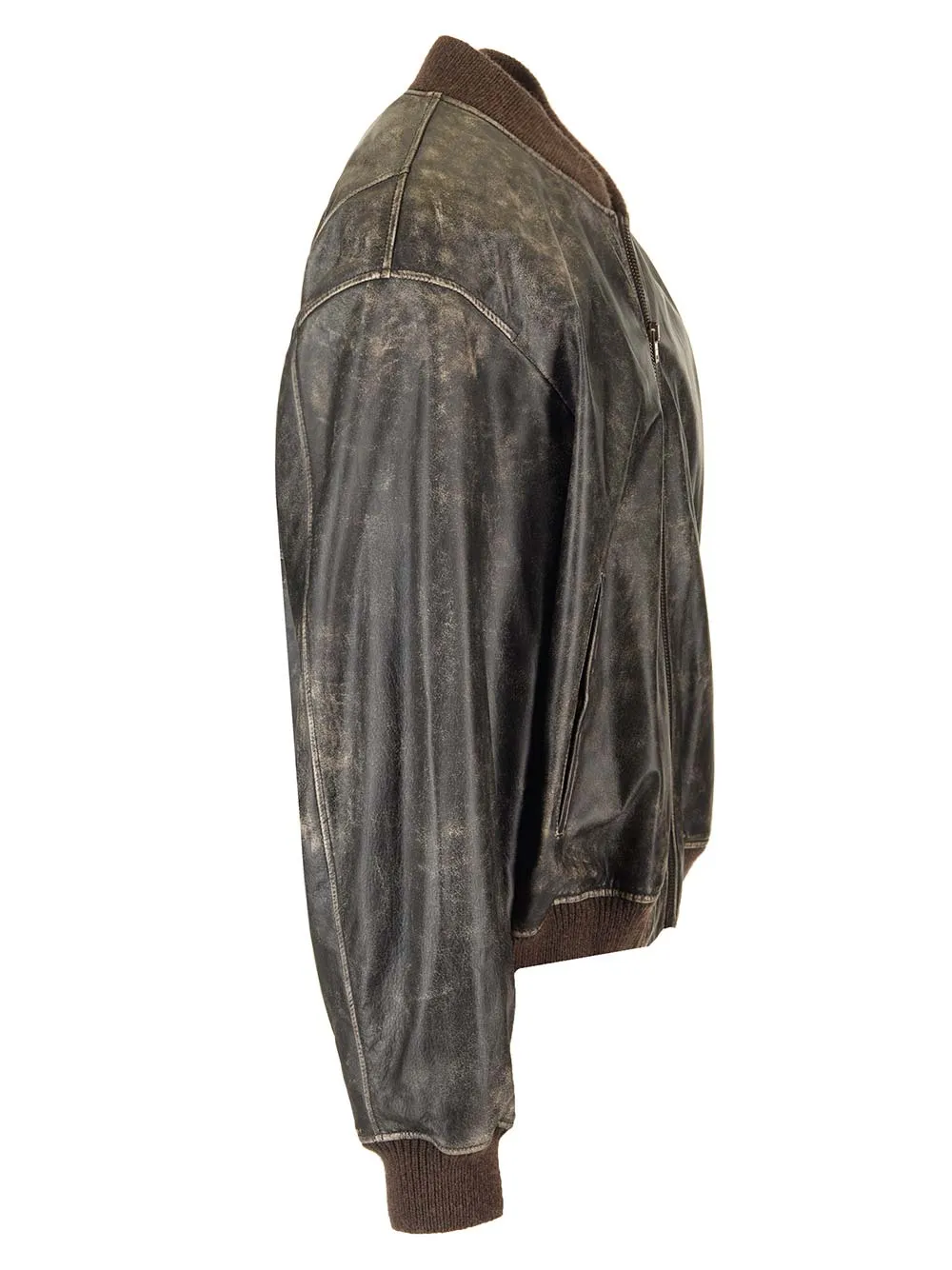 Leather Bomber Jacket Jackets Black sold by Wanan Luxury product image thumbnail 3