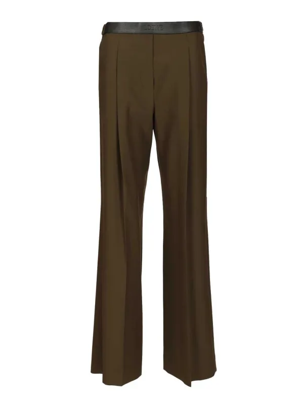 Wool Trousers Green made by Loewe