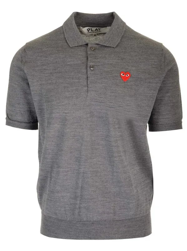 Wool Polo Shirt Knitwear Grey made by Wanan Luxury