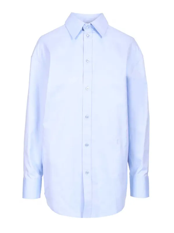 Oxford Cotton Shirt Shirts Light Blue made by Yves Saint Laurent