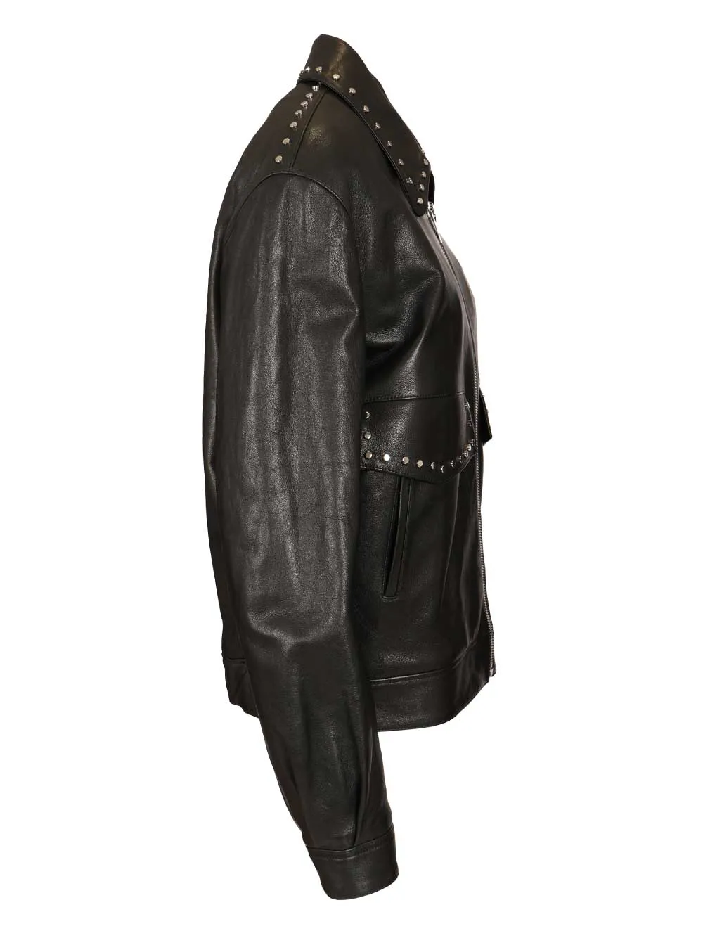 Leather Aviator Jacket Jackets Black sold by Wanan Luxury product image thumbnail 3