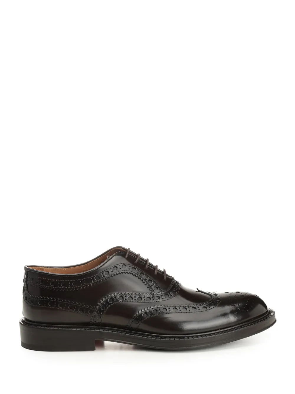 Duilio Shoe In Brushed Leather Lace-Up Shoes Brown sold by Wanan Luxury