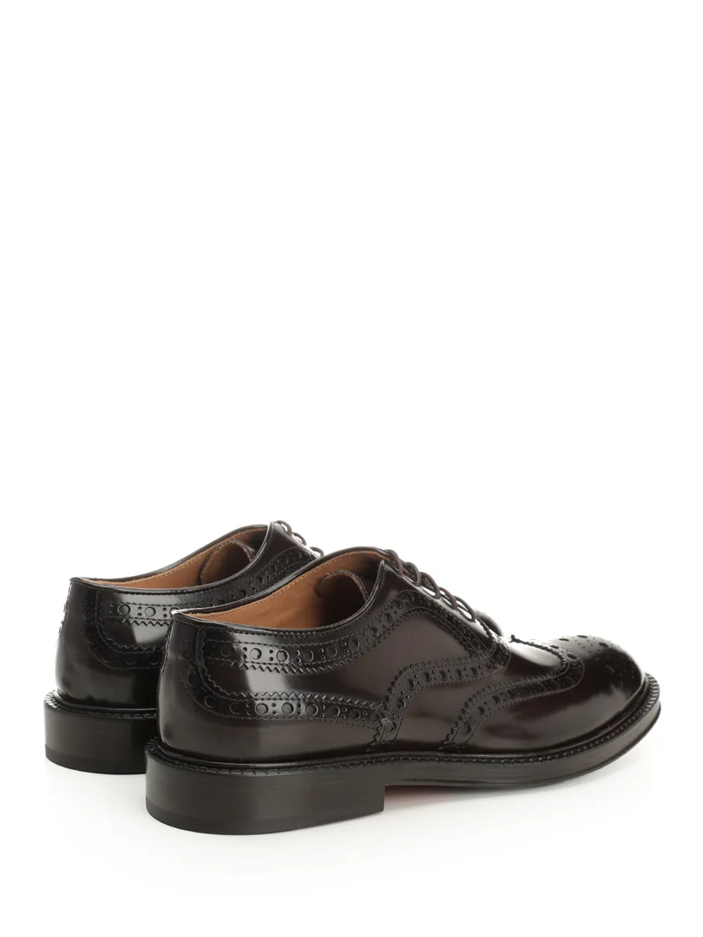 Duilio Shoe In Brushed Leather Lace-Up Shoes Brown sold by Wanan Luxury product image thumbnail 2