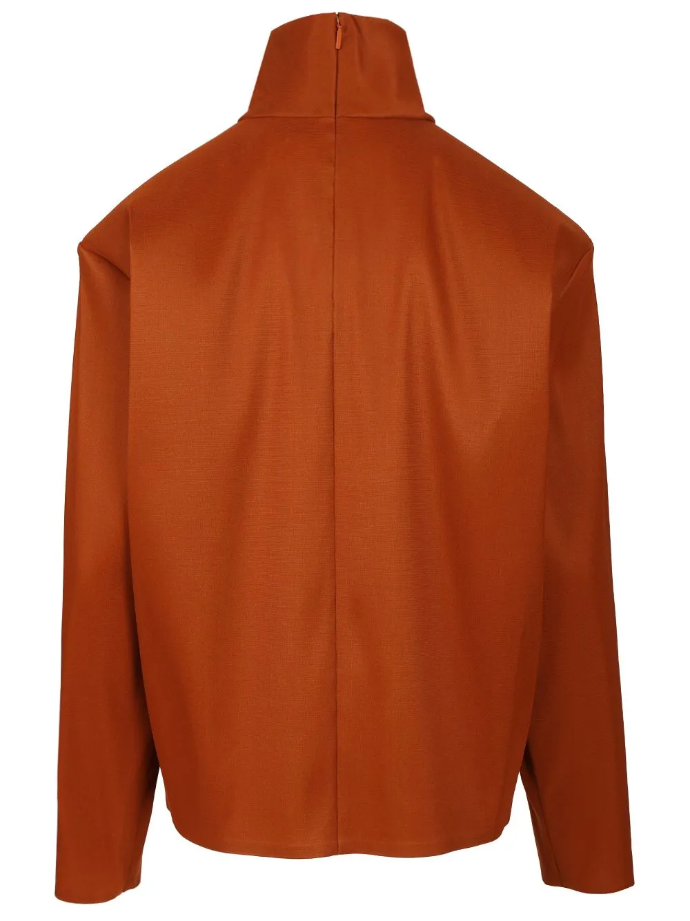 Silk High-Neck Top Tops Brown sold by Wanan Luxury product image thumbnail 2
