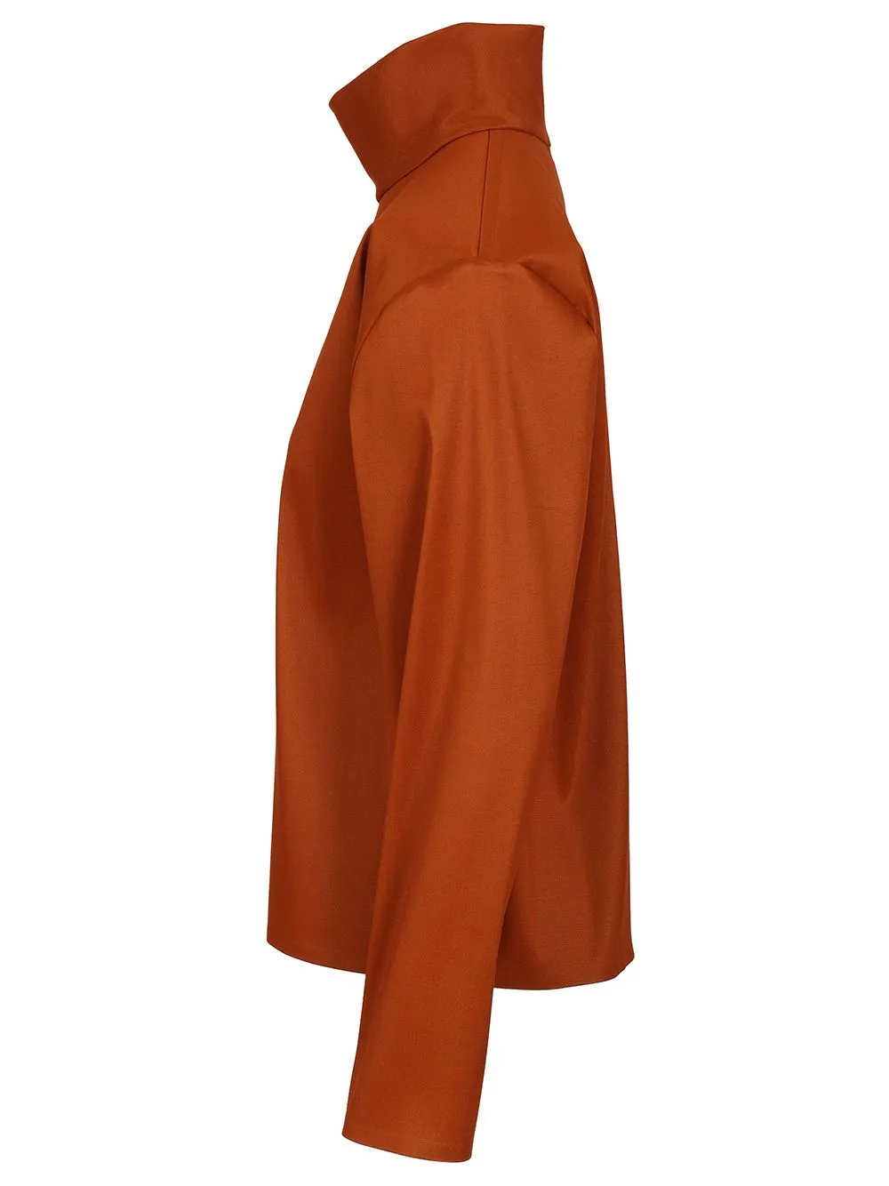 Silk High-Neck Top Tops Brown sold by Wanan Luxury product image thumbnail 3