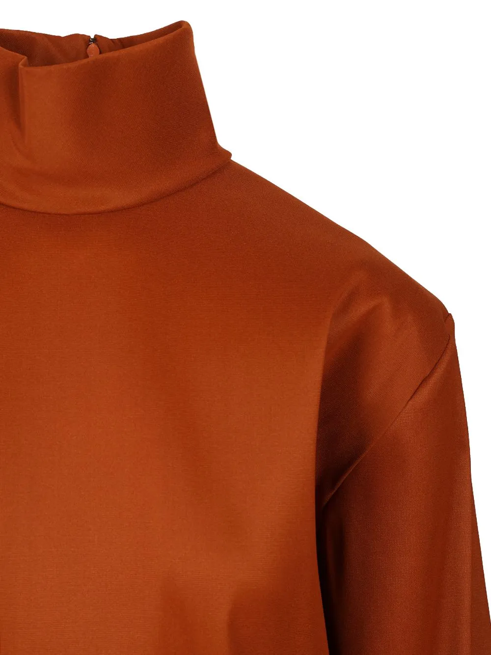 Silk High-Neck Top Tops Brown sold by Wanan Luxury product image thumbnail 4