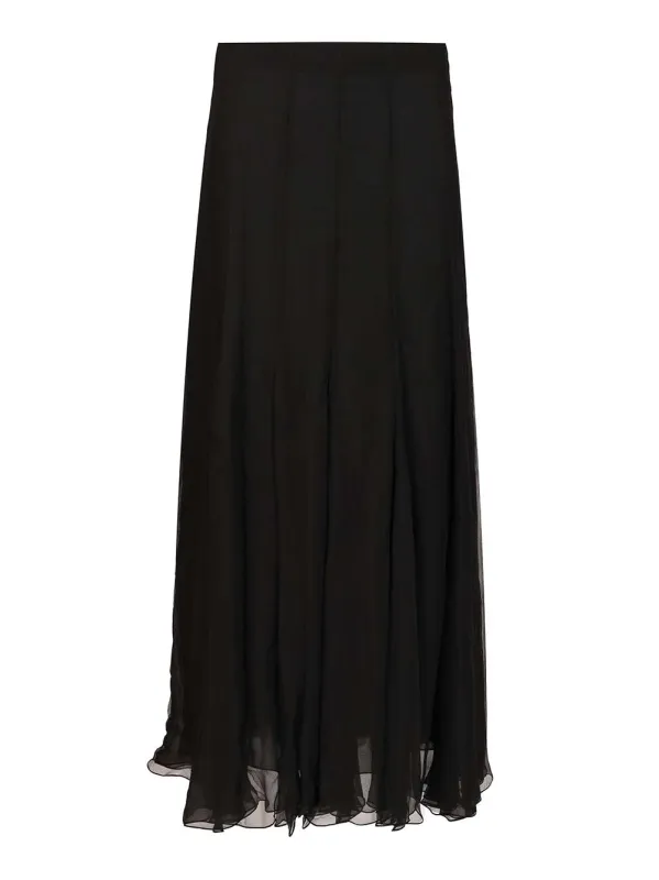 Flowing Maxi Skirt Skirts Black sold by Wanan Luxury
