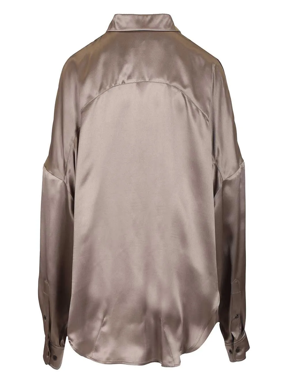 Casia Shirt Stertch Satin Silk Shirts Grey sold by Wanan Luxury product image thumbnail 2