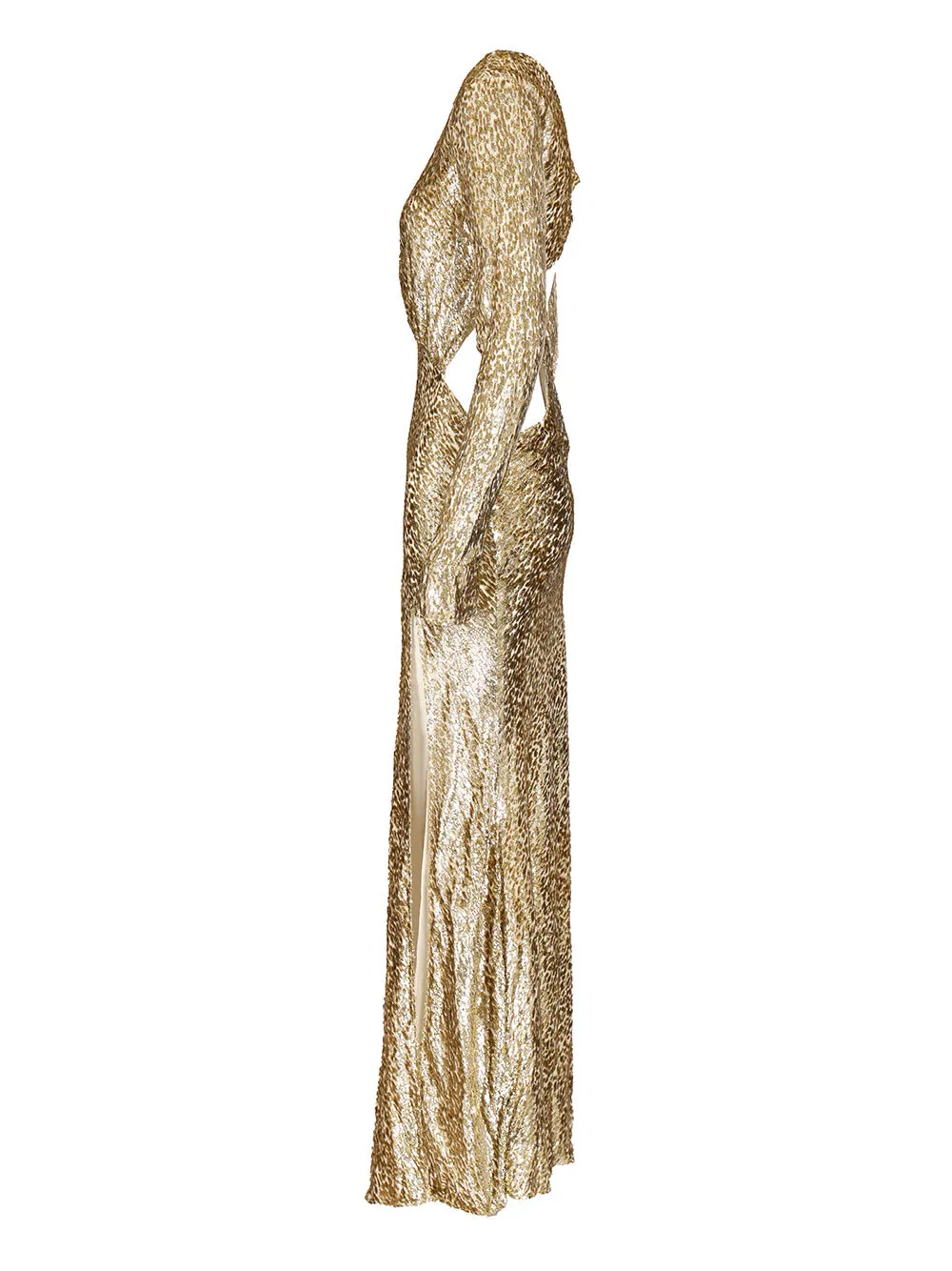 Long Dress In Gold Thread Dresses Gold sold by Wanan Luxury product image thumbnail 3