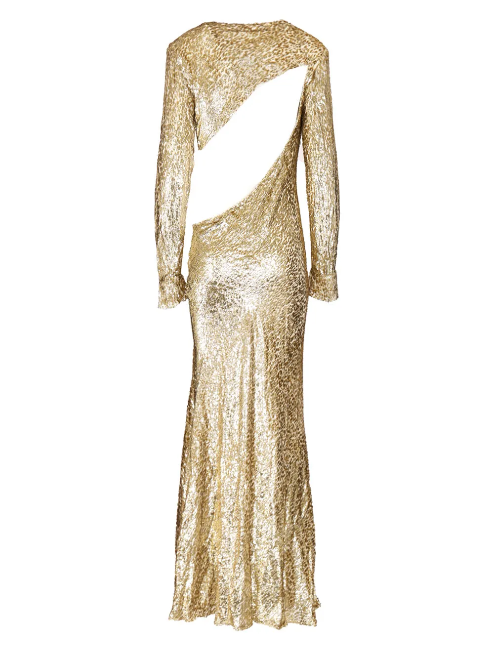 Long Dress In Gold Thread Dresses Gold sold by Wanan Luxury product image thumbnail 2