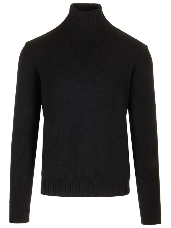 Merino Wool Turtleneck Knitwear Black made by Ballantyne
