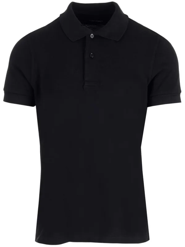 Tennis Polo Shirt Black made by Tom Ford