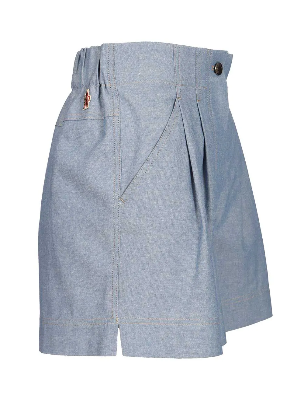 Chambray Cotton Shorts Trousers Light Blue sold by Wanan Luxury product image thumbnail 3