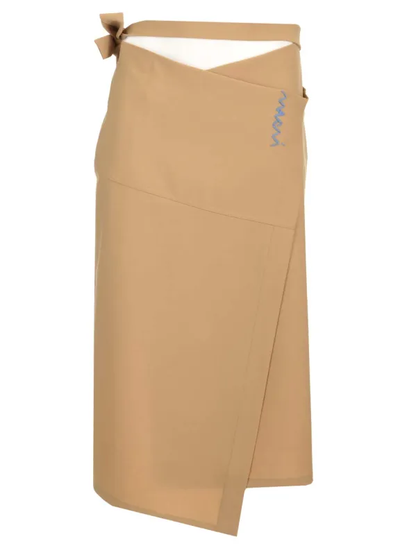 Wrap Skirt Skirts Beige made by Marni