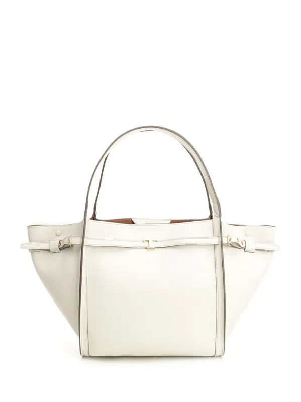 Leather Shopping Bag Handbags White made by Tod's