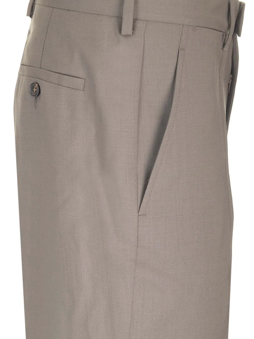 Tailored Wool Trousers Brown sold by Wanan Luxury product image thumbnail 3