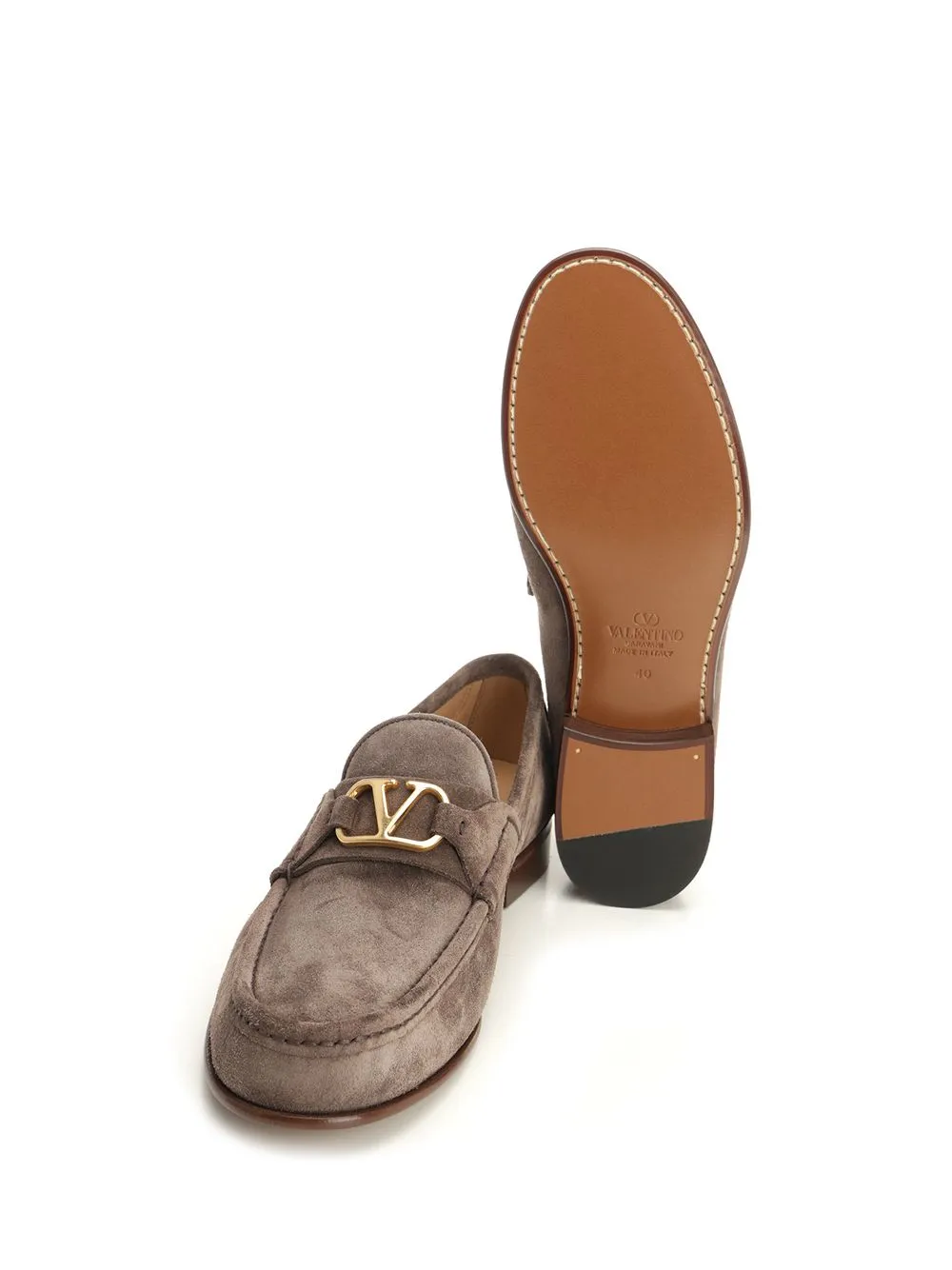 Vlogo Signature Suede Loafers Scarpe Basse Grey sold by Wanan Luxury product image thumbnail 5