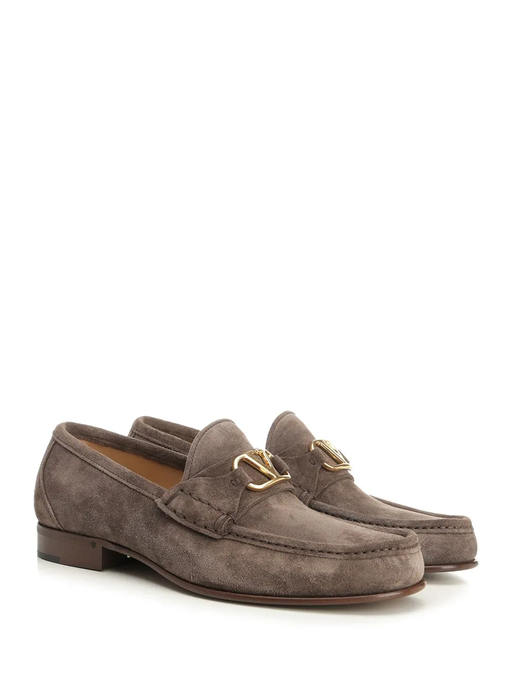 Vlogo Signature Suede Loafers Scarpe Basse Grey sold by Wanan Luxury product image thumbnail 2
