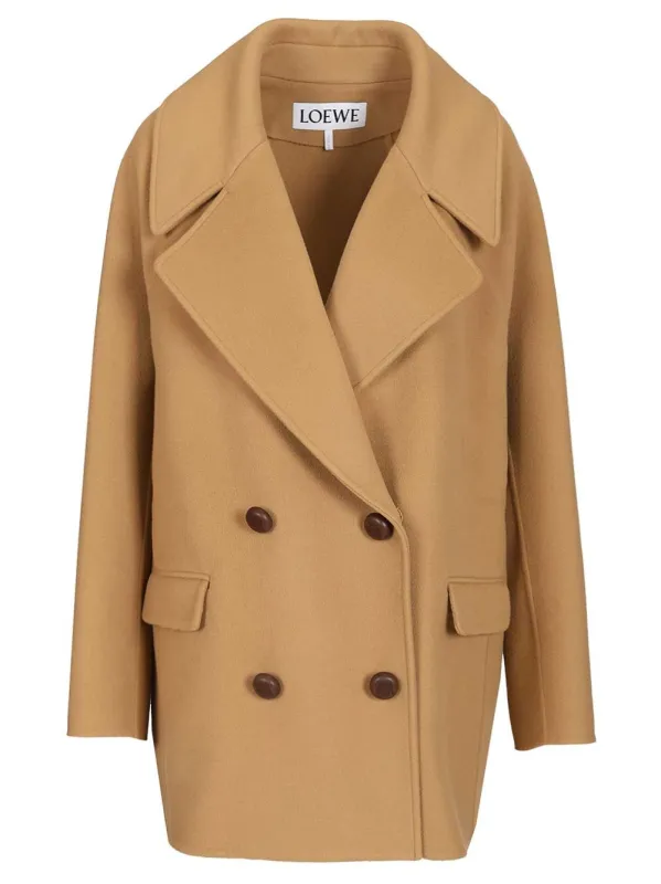 Short Wool Coat Coats Beige sold by Wanan Luxury