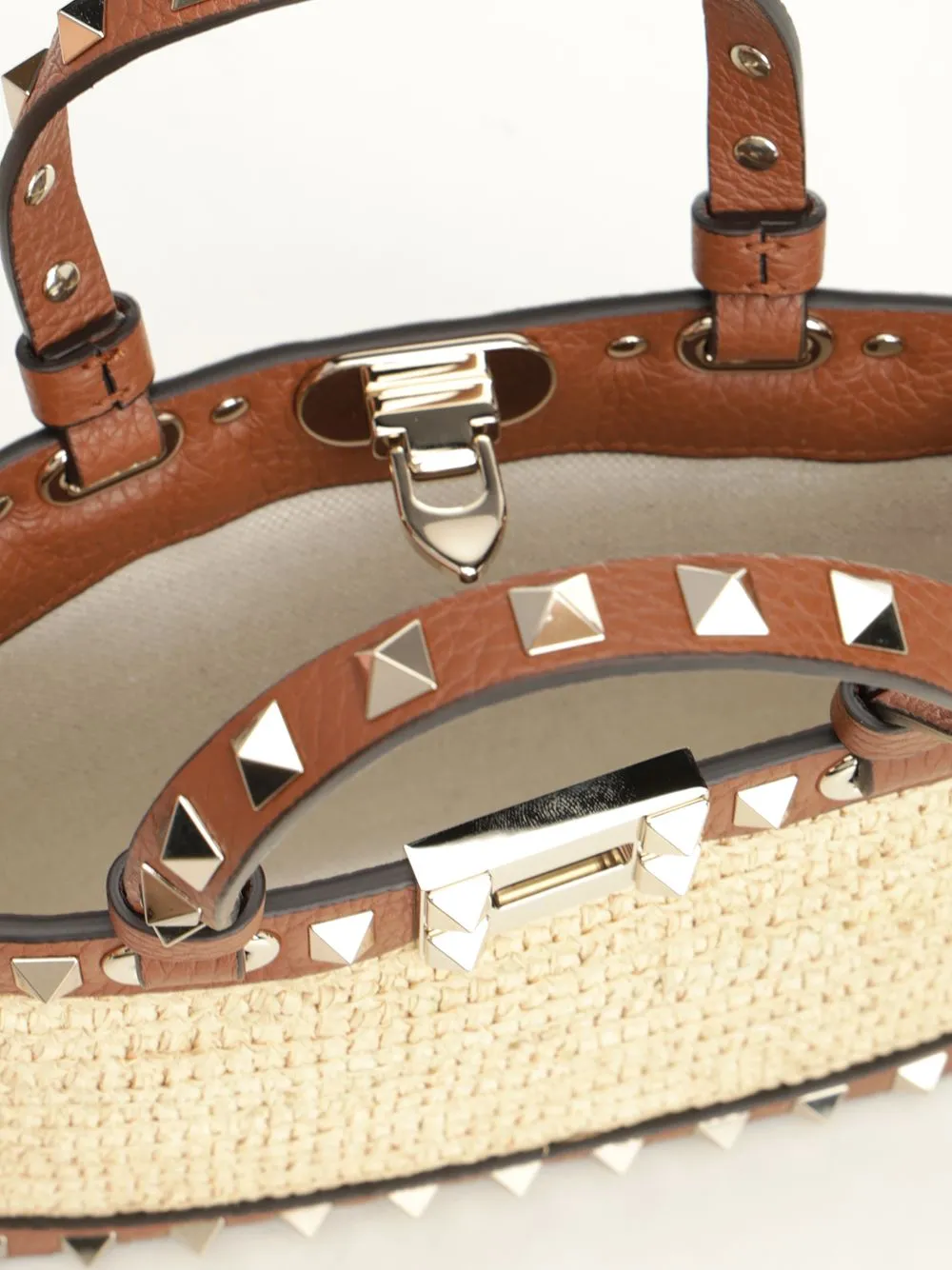 Rockstud Handbags Beige sold by Wanan Luxury product image thumbnail 4