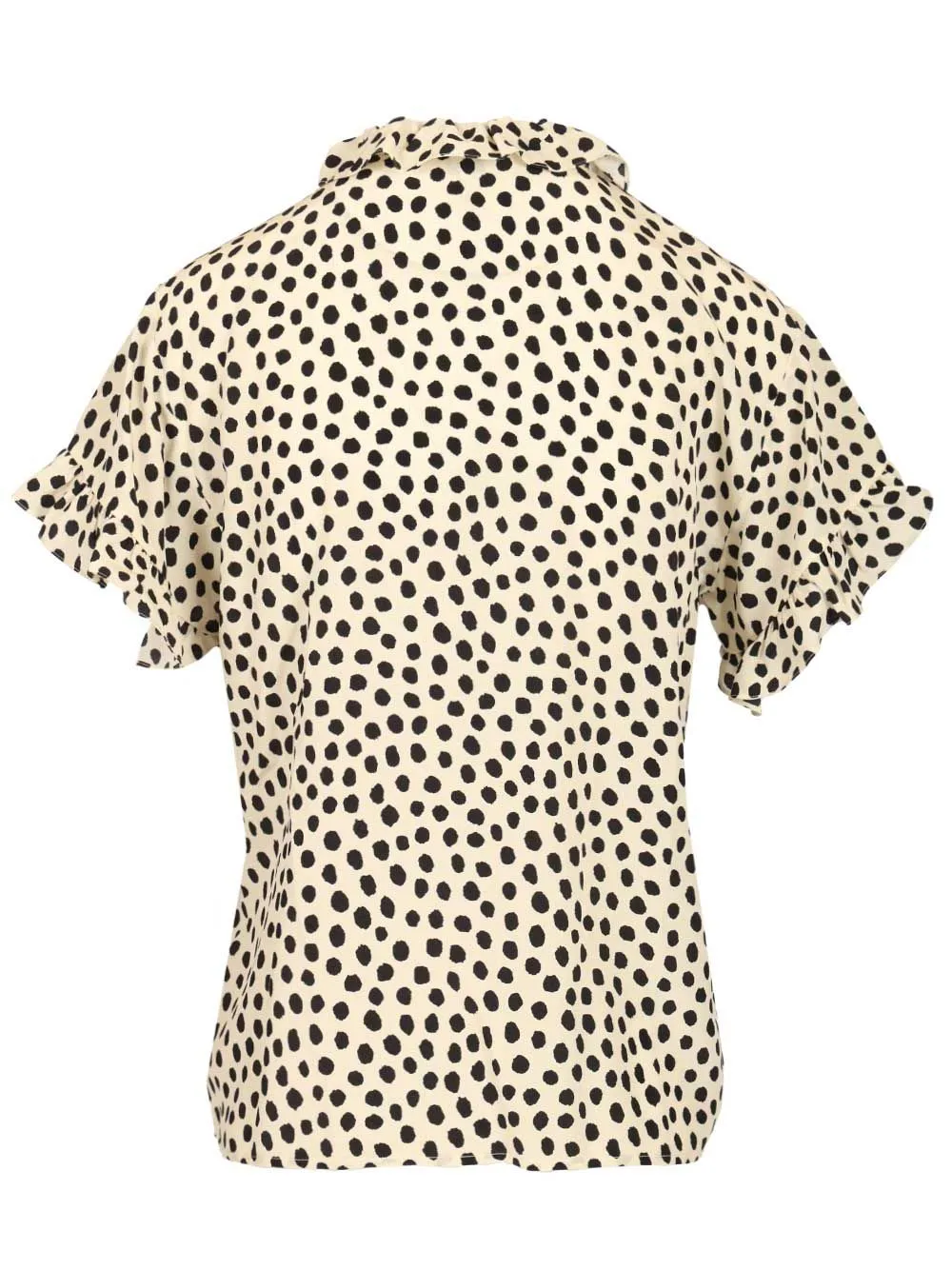 Ruffle Top T-Shirt Beige sold by Wanan Luxury product image thumbnail 2