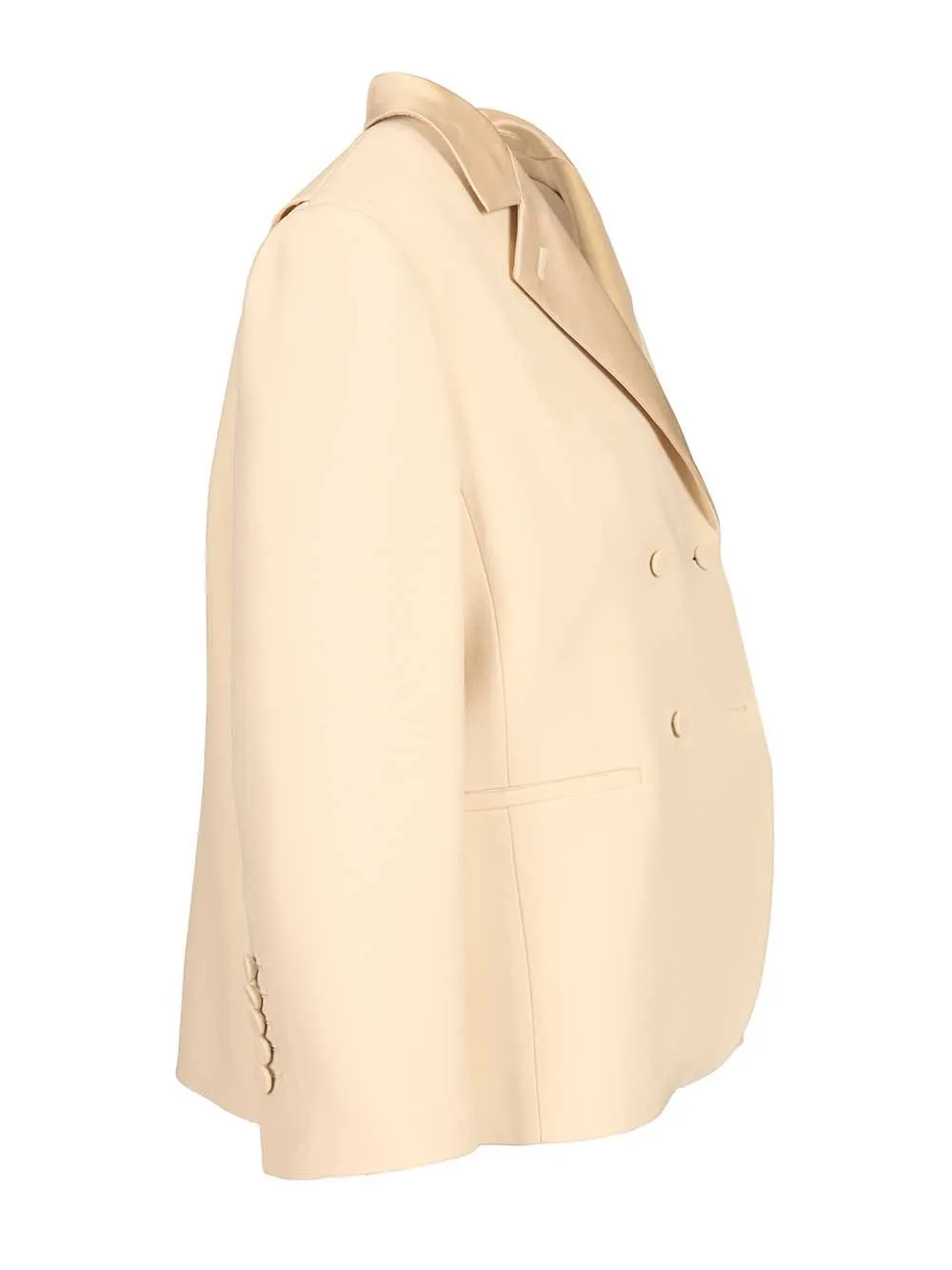 Double-Breasted Wool Blazer Jackets Rose sold by Wanan Luxury product image thumbnail 3