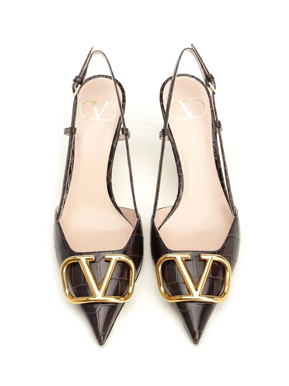 Vlogo Slingback Pumps Brown sold by Wanan Luxury product image thumbnail 5