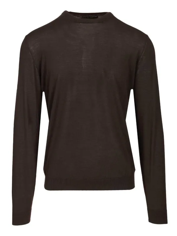 180s Wool Sweater Knitwear Brown made by Filippo de Laurentiis