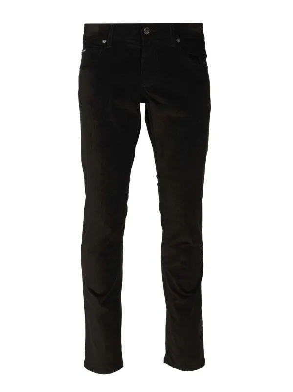 Cotton And Cashmere Trousers Black made by Dolce & Gabanna