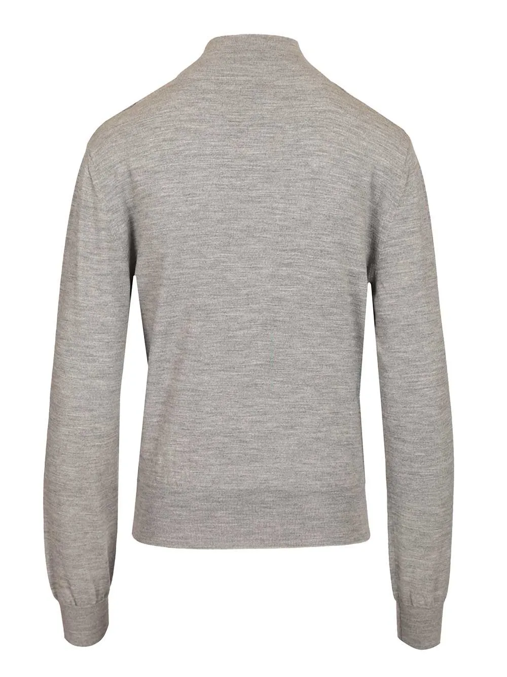 Draped Wool Blend Turtleneck Sweater Sweatshirts Grey sold by Wanan Luxury product image thumbnail 2
