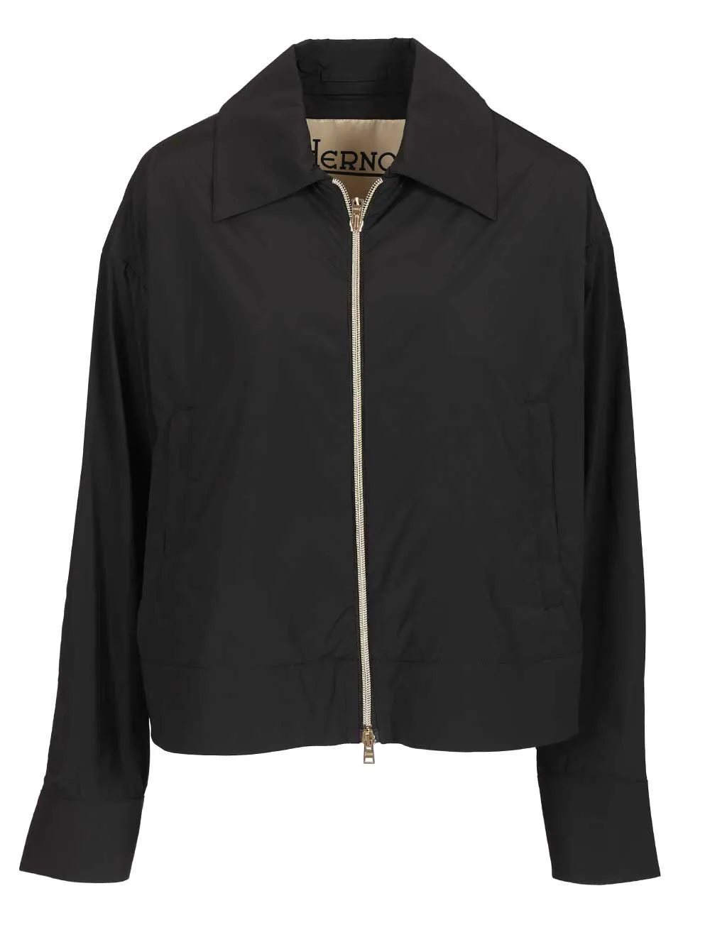 Short Jacket In Stretch Nylon Jackets Black sold by Wanan Luxury