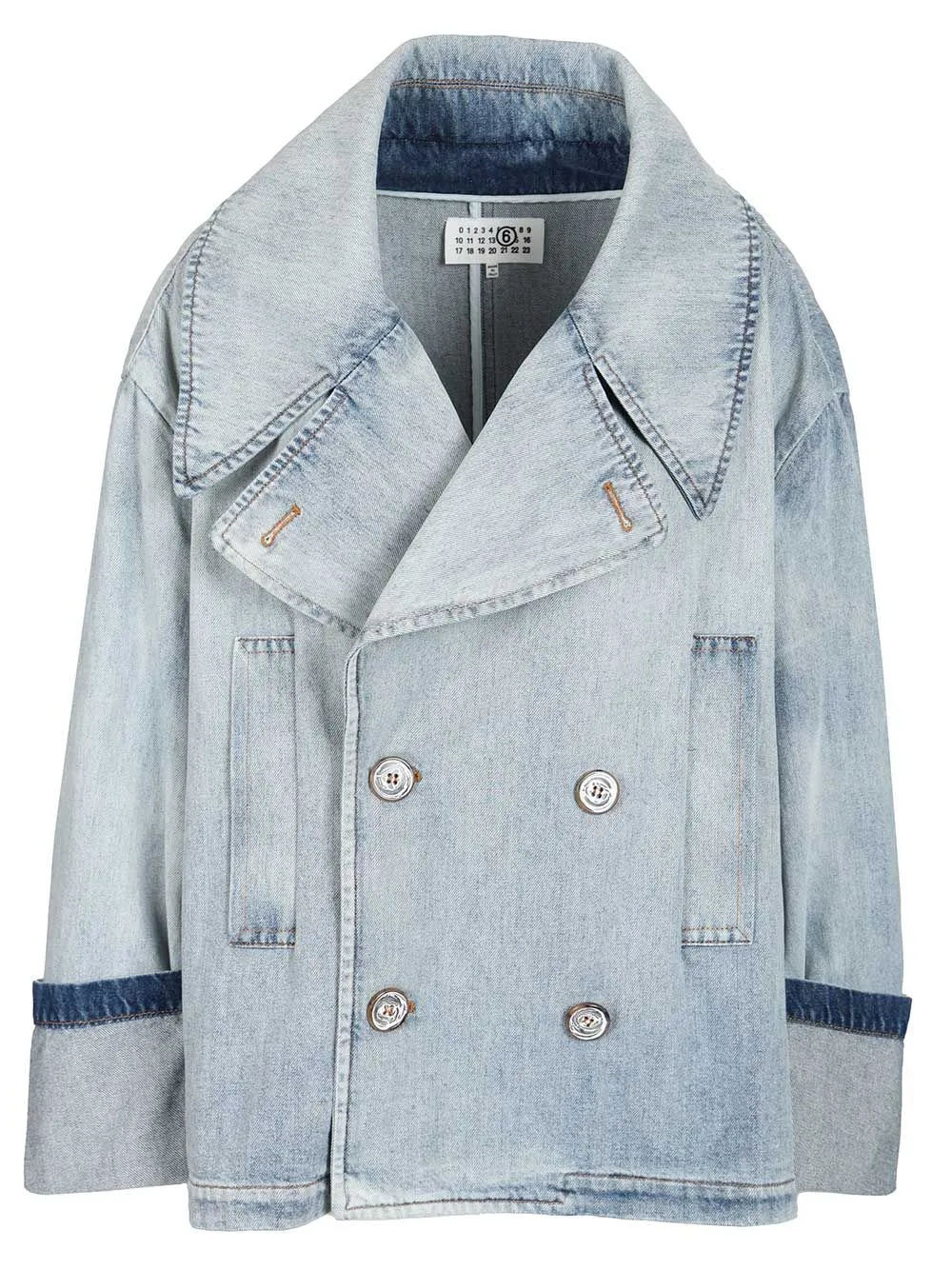 Denim Peacoat Coats Blue sold by Wanan Luxury