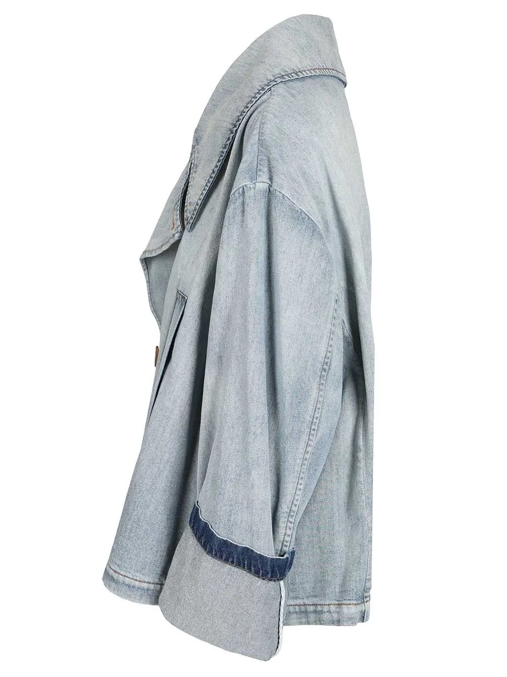 Denim Peacoat Coats Blue sold by Wanan Luxury product image thumbnail 3