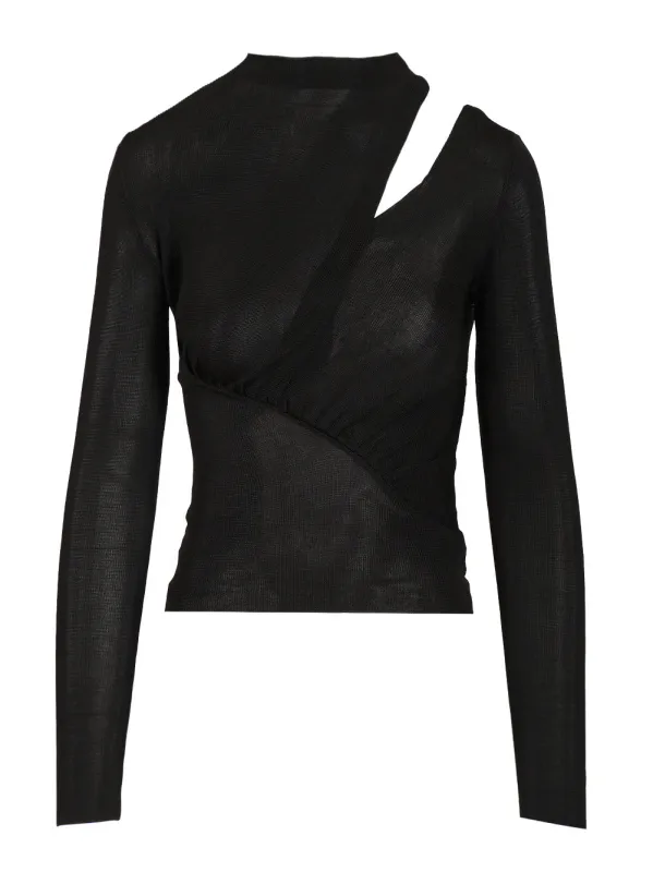 Viscose Knit Top Tops Black sold by Wanan Luxury