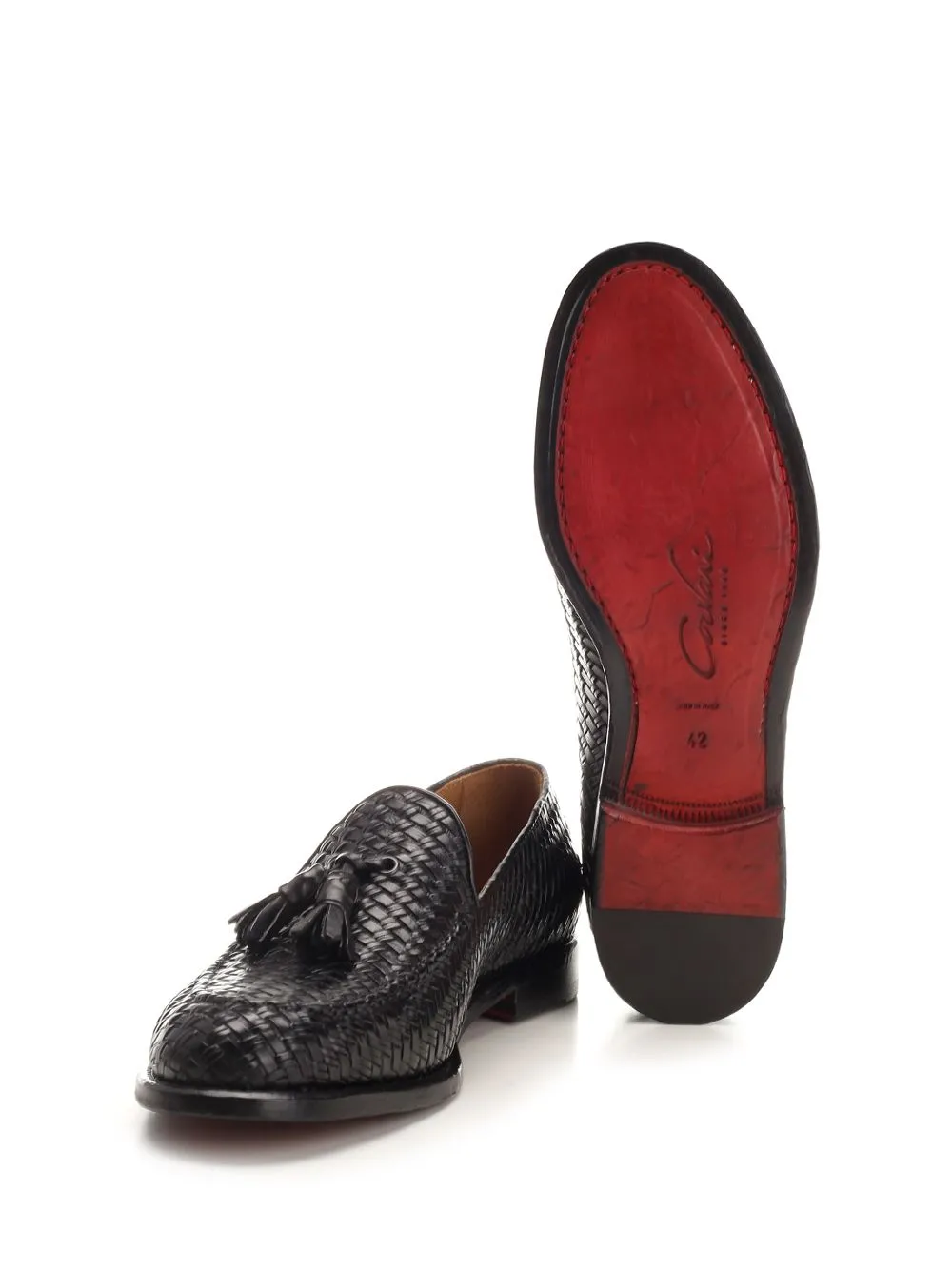 Loafer With Tassels In Woven Leather Loafers Black sold by Wanan Luxury product image thumbnail 5