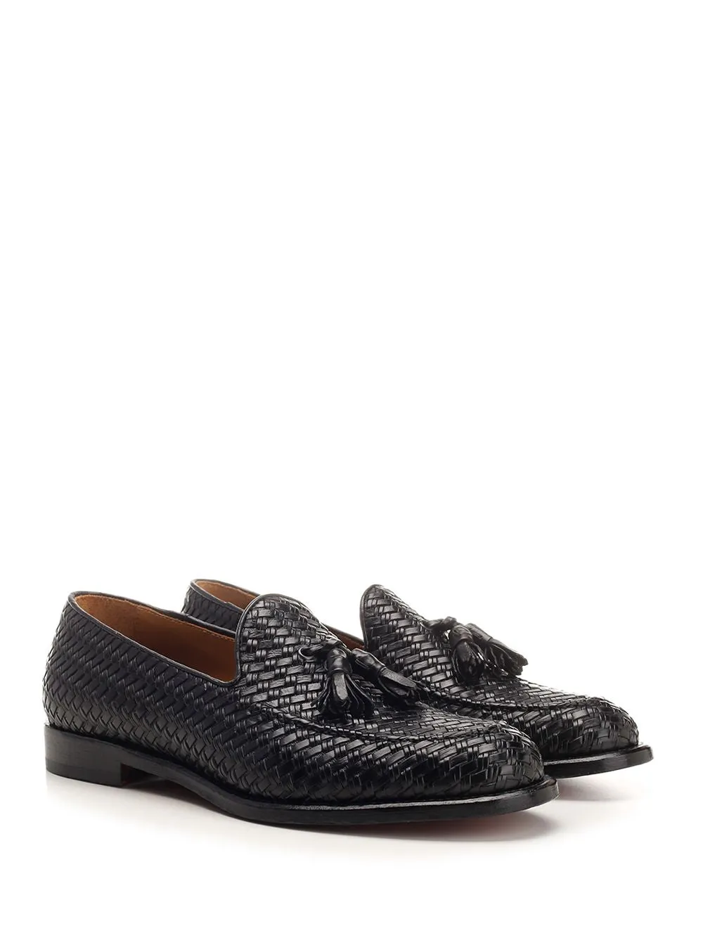 Loafer With Tassels In Woven Leather Loafers Black sold by Wanan Luxury product image thumbnail 2