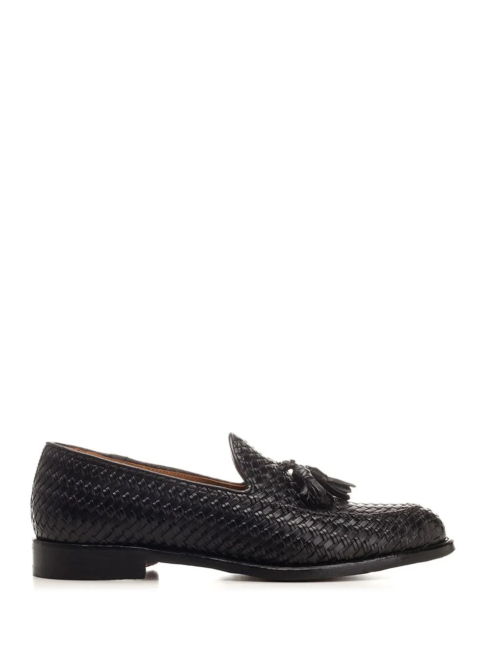Loafer With Tassels In Woven Leather Loafers Black sold by Wanan Luxury