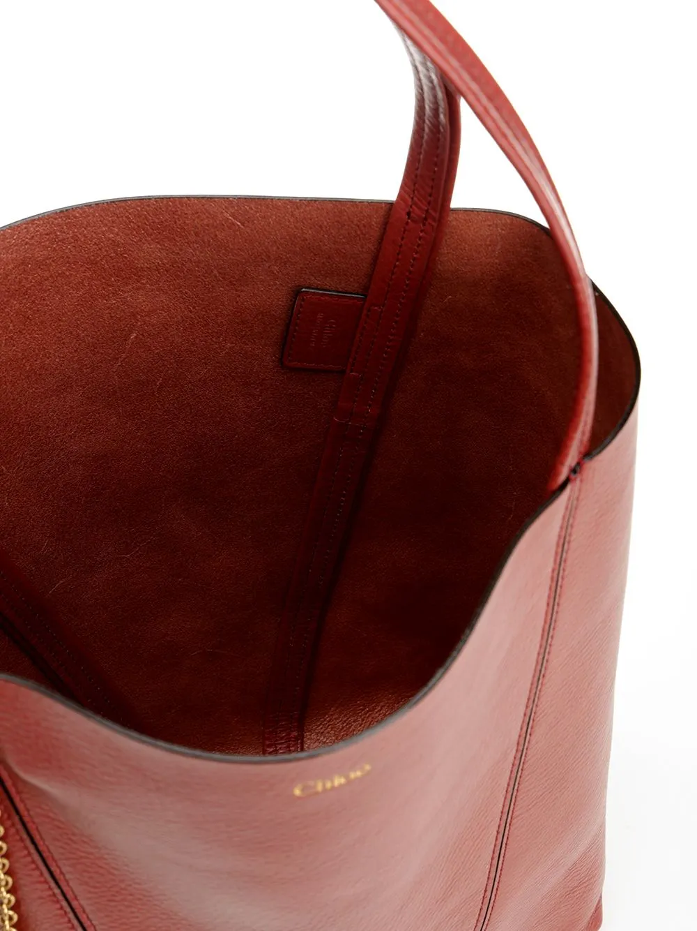 Chloé Spin Large Hammered Leather Tote Bag Handbags Brown sold by Wanan Luxury product image thumbnail 4