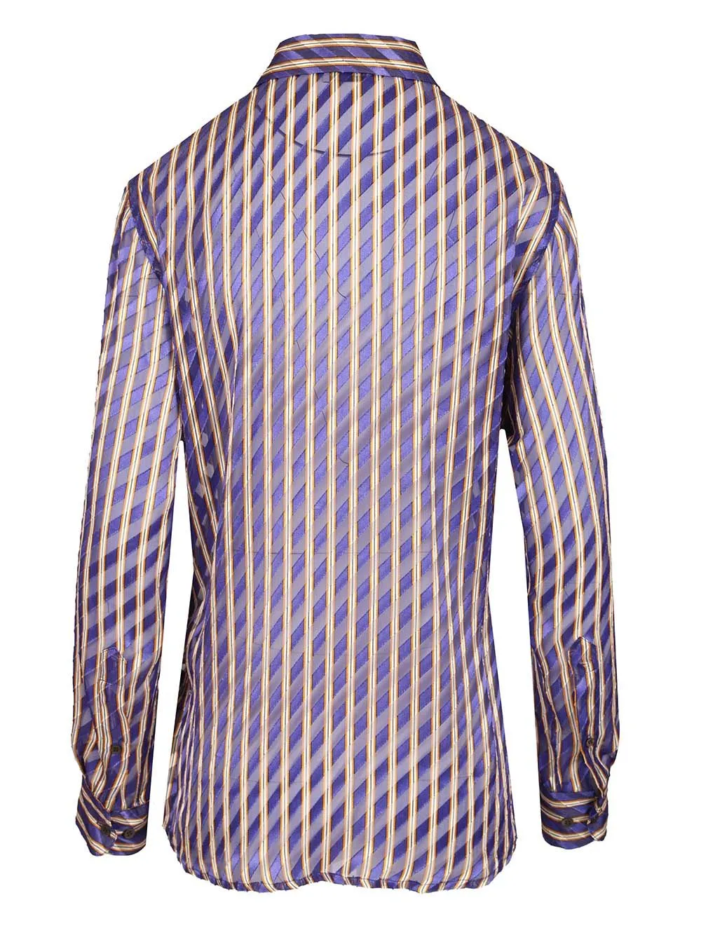 Striped DéVoré Satin Shirt Shirts Violet sold by Wanan Luxury product image thumbnail 2