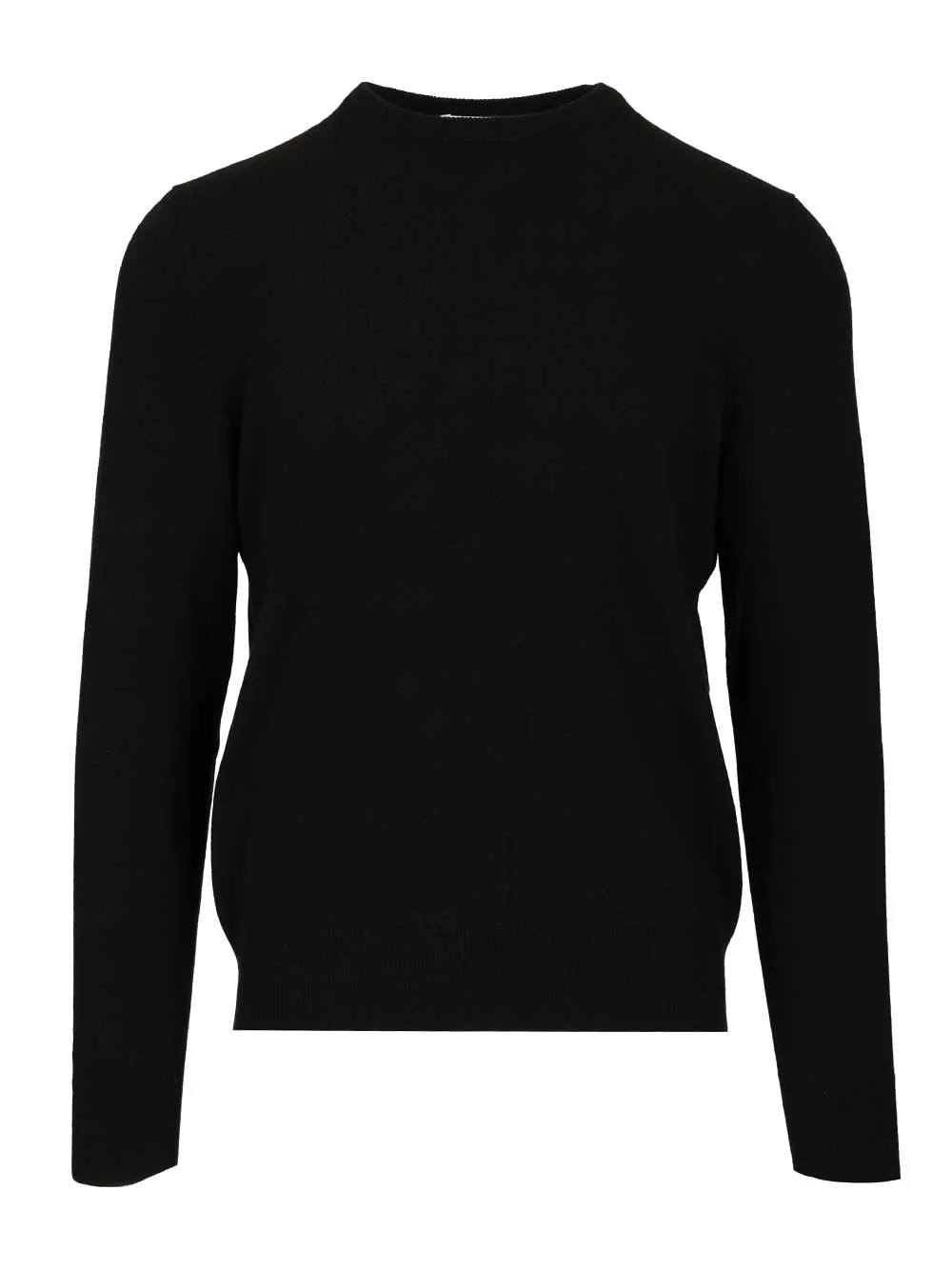 Crew Neck Wool Sweater Knitwear Black sold by Wanan Luxury