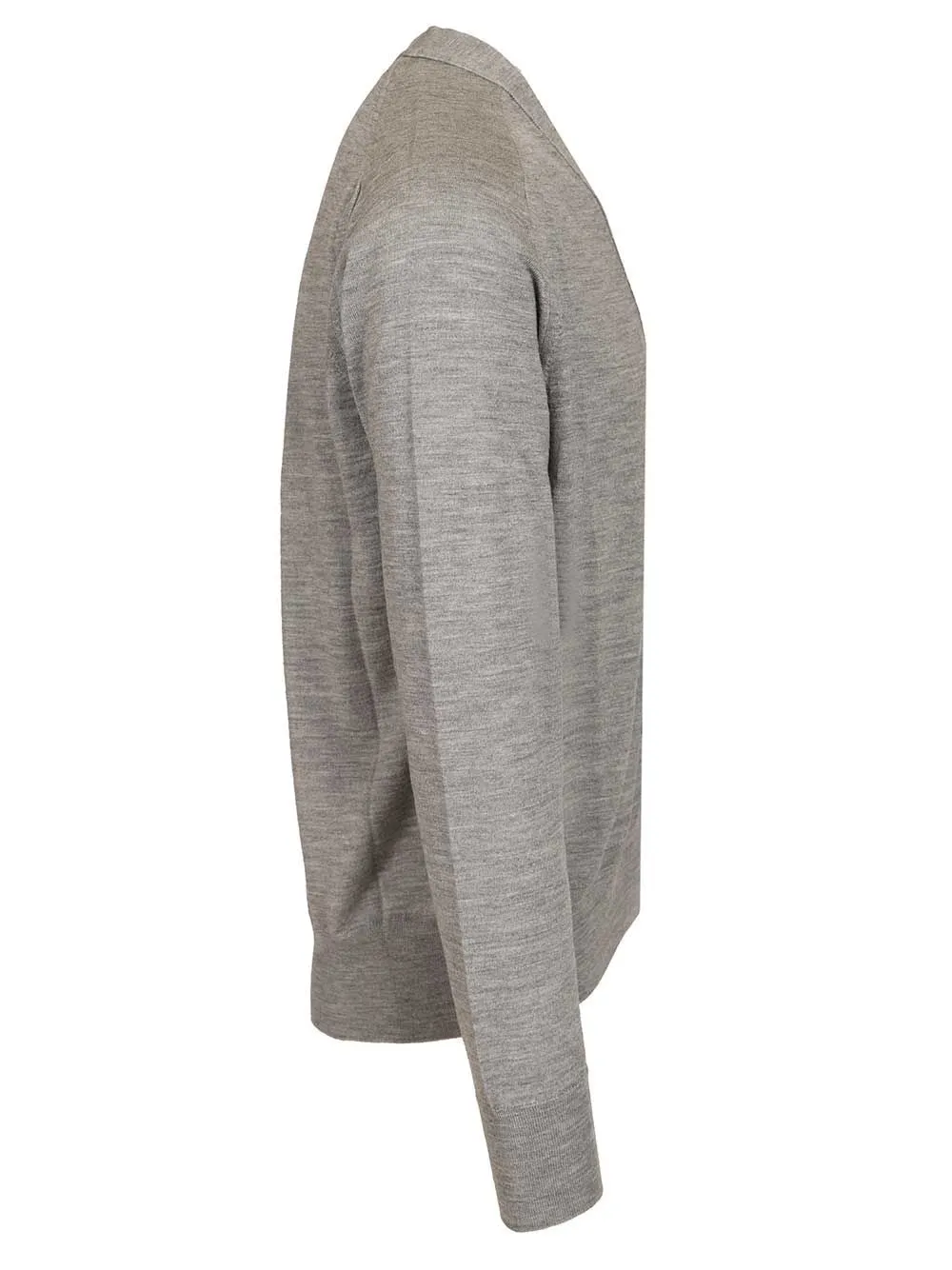 Ami Paris V-Neck Wool Cardigan Knitwear Grey sold by Wanan Luxury product image thumbnail 5