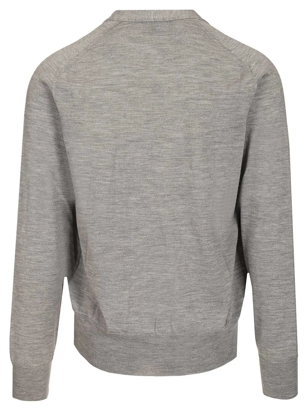 Ami Paris V-Neck Wool Cardigan Knitwear Grey sold by Wanan Luxury product image thumbnail 2