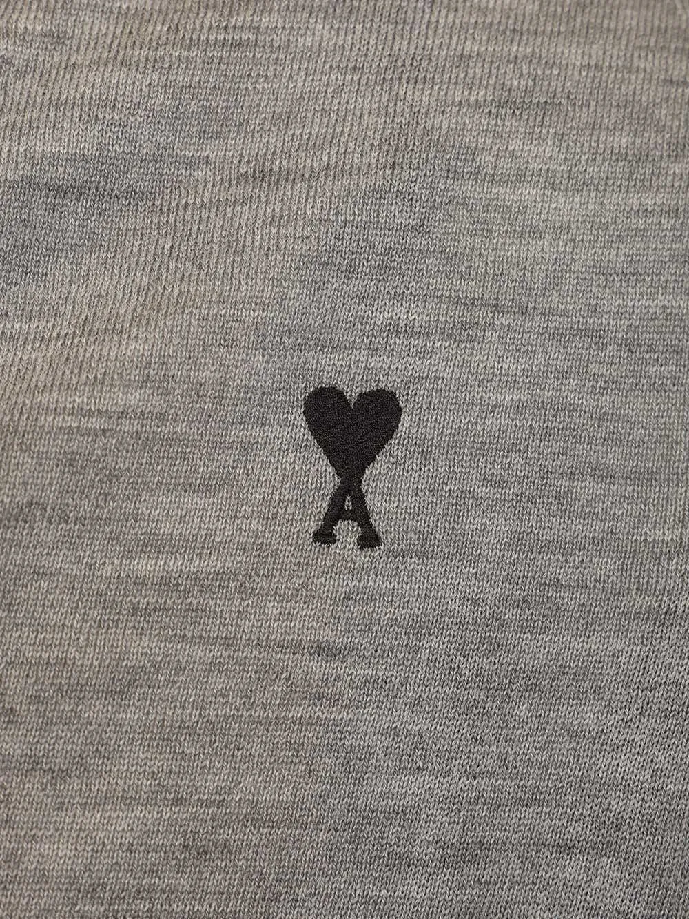 Ami Paris V-Neck Wool Cardigan Knitwear Grey sold by Wanan Luxury product image thumbnail 3